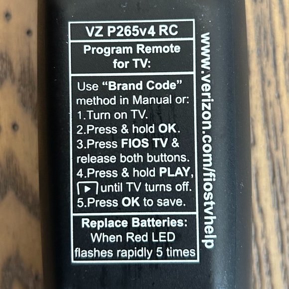VERIZON Fios TV Remote Control - Picture 3 of 5
